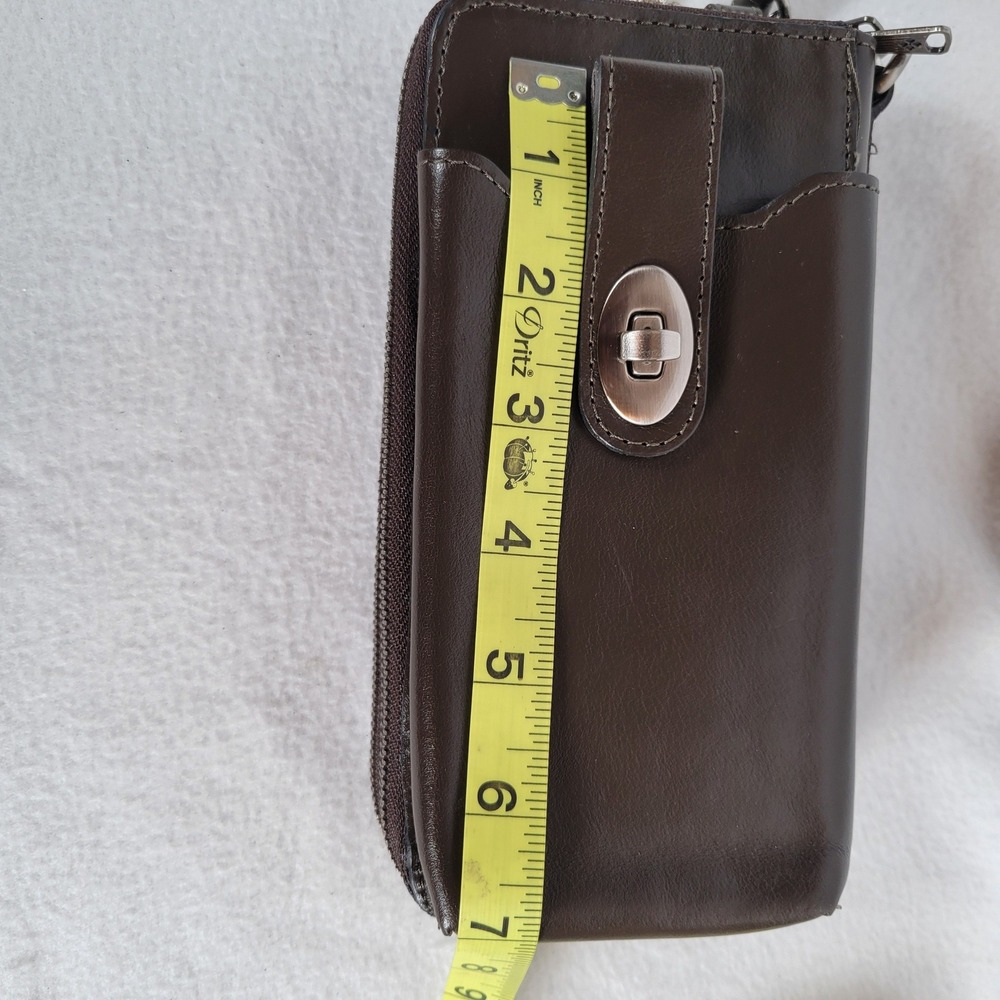 Patricia Nash Womens Amalia Leather Phone Keychain Charm Bag Clutch Wallet Brown - Picture 5 of 10